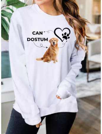 Can Dıostum Baskılı Sweatshirt