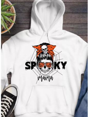 Spooky baskılı erkek sweat