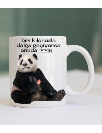 Panda Baskılı Komik Yazılı Kupa03