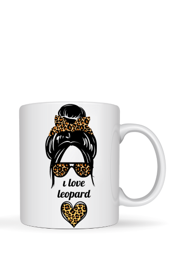 I Love Leopard Baskılı Beyaz Kupa 43…