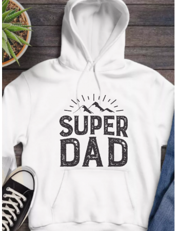 Süper Dad  baskılı erkek sweat