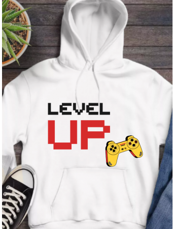 Level Up  baskılı erkek sweat