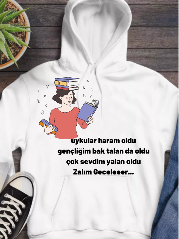 Uykular haram oldu  baskılı erkek sweat…