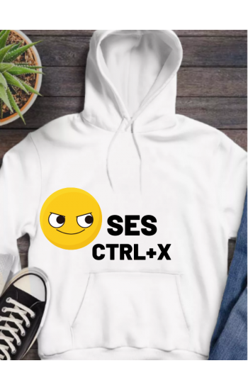 CTRL+X  baskılı erkek sweat…