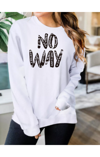 No way baskılı kadın sweat…