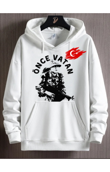 Önce vatan baskılı erkek sweat…