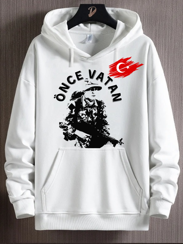 Önce vatan baskılı erkek sweat…