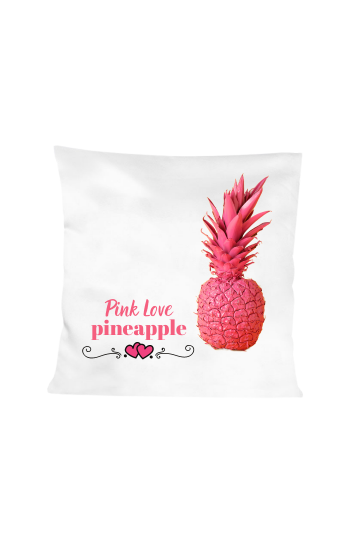 Kişiye Özel Baskılı Pink Pineapple-Ananas Kırlent Yastık Kılıfı 1…