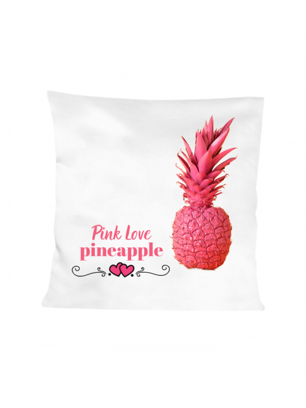 Kişiye Özel Baskılı Pink Pineapple-Ananas Kırlent Yastık K…