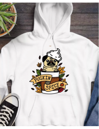 Pugkin spice baskılı kadın sweat  HN COLLECTION