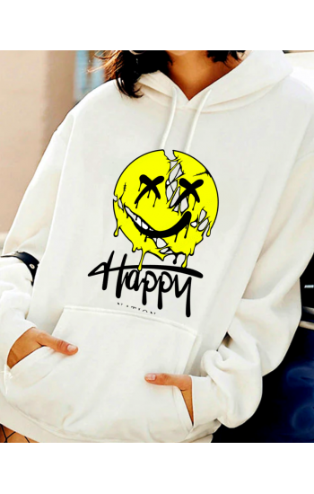 Happy baskılı unisex sweathirt…