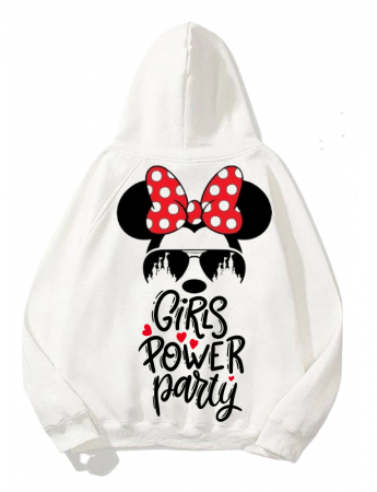 Girls Power Party baskılı unisex sweathirt