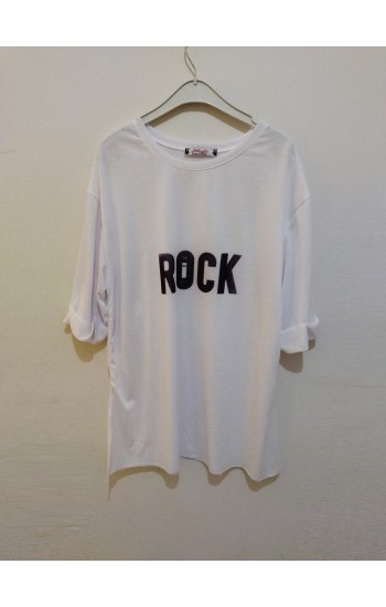 Rock  baskılı kadın t-shirt…