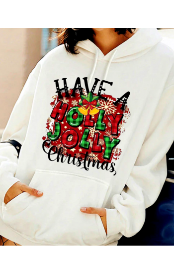 Holly Jolly baskılı kadın sweat…