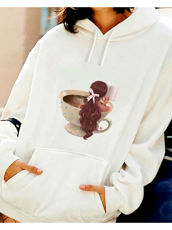 Coffe Baskılı Resimli Kadın Sweatshirt…