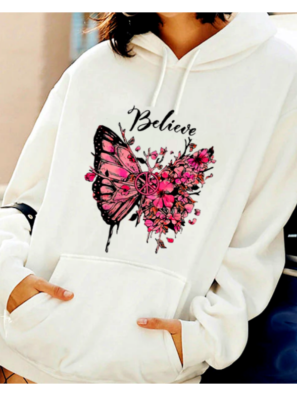 Believe Baskılı Kadın Sweatshirt…