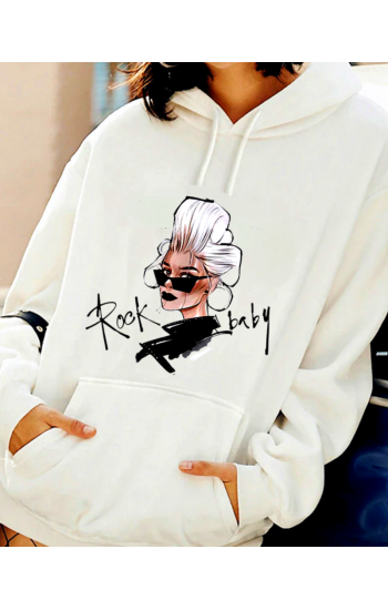 Rock Baby Baskılı Kadın Sweatshirt…