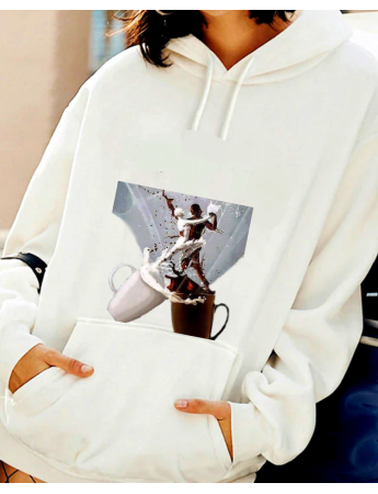 Coffe Aşk Baskılı Kadın Sweatshirt