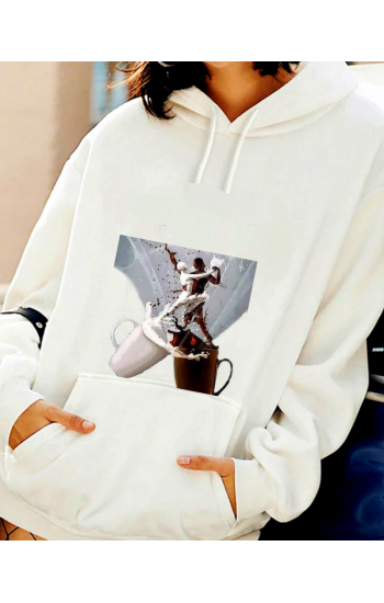 Coffe Aşk Baskılı Kadın Sweatshirt…