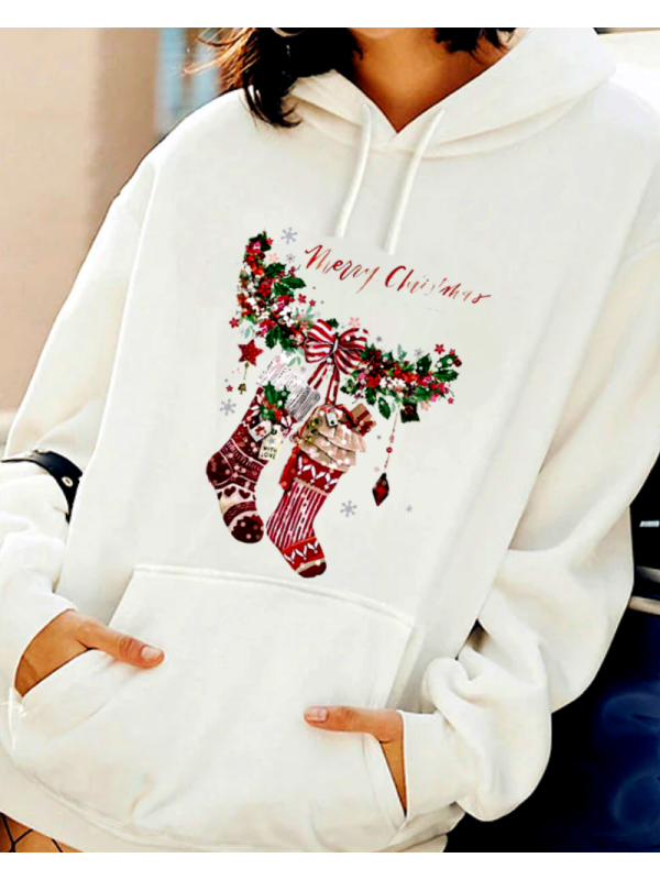 Merhaba Noel Baskılı Kadın Sweatshirt…