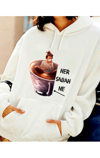 Her Sabah Me Baskılı Kadın Sweatshirt…