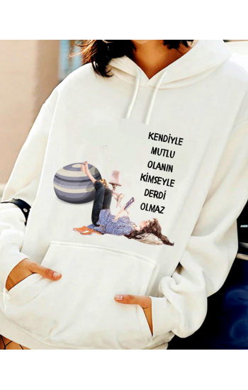 Anlamlı Söz ve Görsel Baskılı Kadın Sweatshirt…