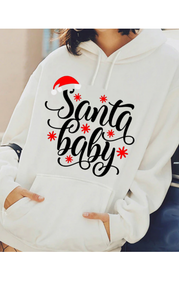 Santa Baby Baskılı Kadın Sweatshirt…