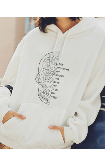 Kurkafa She Baskılı Kadın Sweatshirt…