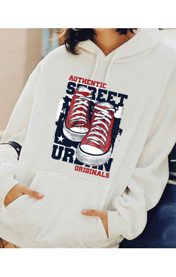 Ayakkabı Baskılı Kadın Sweatshirt 30…