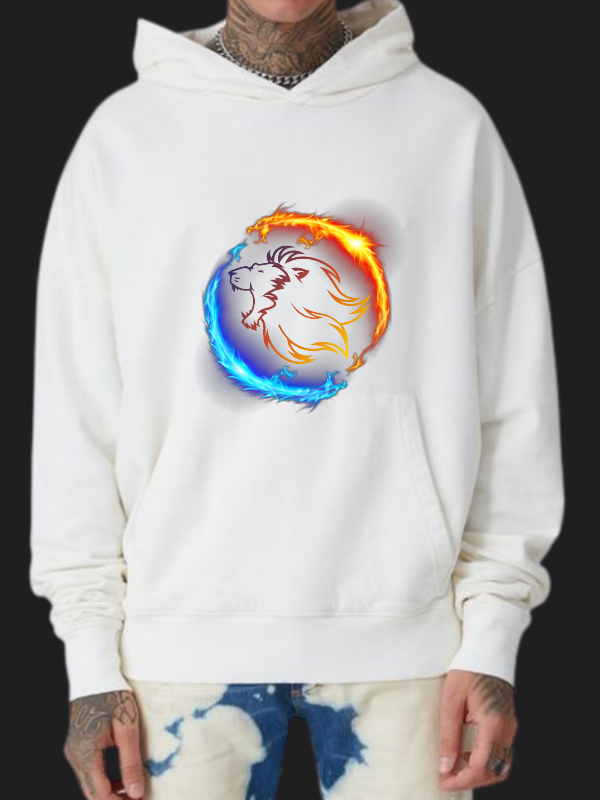 Aslan Baskılı Erkek hoodie…