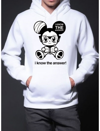 İ Know The Ansver Baskılı Erkek hoodie