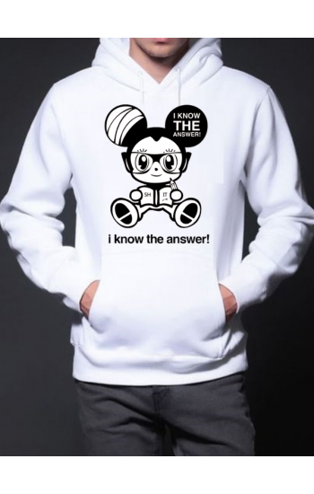 İ Know The Ansver Baskılı Erkek hoodie…