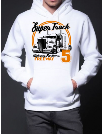 Super Tnuck Baskılı Erkek hoodie