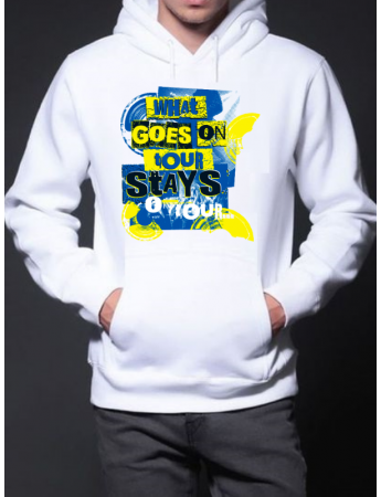 What Goes Baskılı Erkek hoodie