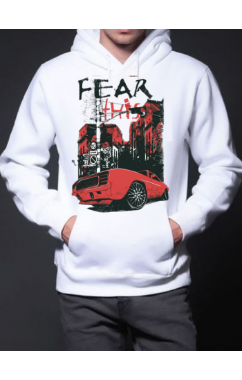 Fear Baskılı Erkek hoodie…