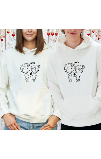 Sevgili Kombini Aşk Baskılı Kişiye Özel Sweatshirt…