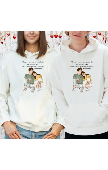 Sevgili Kombini Romantik Kişiye Özel Baskılı Sweatshirt…