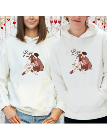 Sevgili Kombini Romantik Love Kişiye Özel Baskılı Sweatshirt