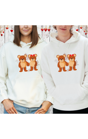 Sevgili Kombini Sevimli Ayıcık Baskılı Kişiye Özel Sweatshirt…