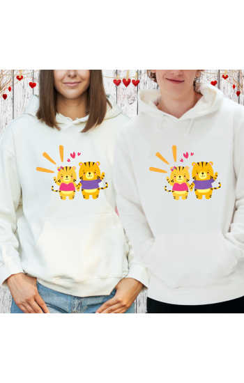 Sevgili Kombini Sevimli Kediler Baskılı Kişiye Özel Sweatshirt…