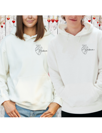 Sevgili Kombini Kalp Baskılı Kişiye Özel Sweatshirt