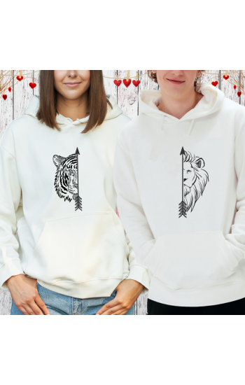 Sevgili Kombini Aslan ve Kaplan Baskılı Kişiye Özel Sweatshirt…