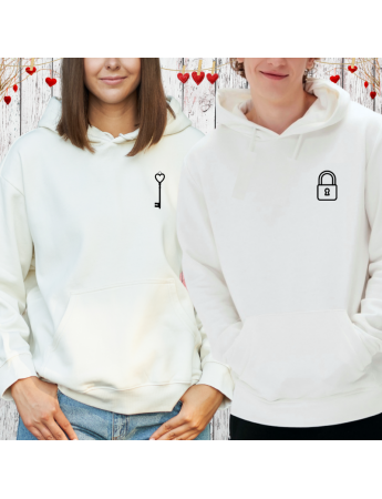 Sevgili Kombini Anahtar Kilit Baskılı Kişiye Özel Sweatshirt