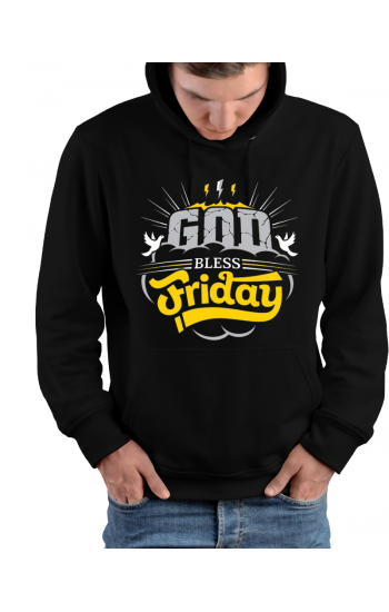 Friday Baskılı Erkek Sweatshirt Siyah…