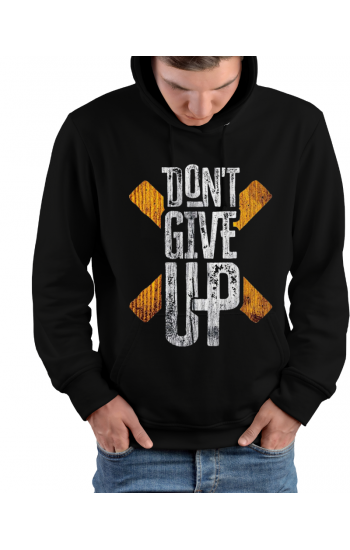 Dont Give Up Baskılı Erkek Sweatshirt Siyah…