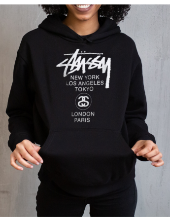 New York Baskılı Kadın Sweatshirt Siyah