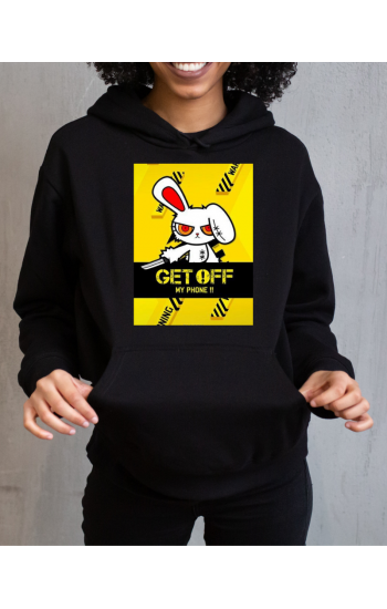 Bunny Baskılı Kadın Sweatshirt Siyah…