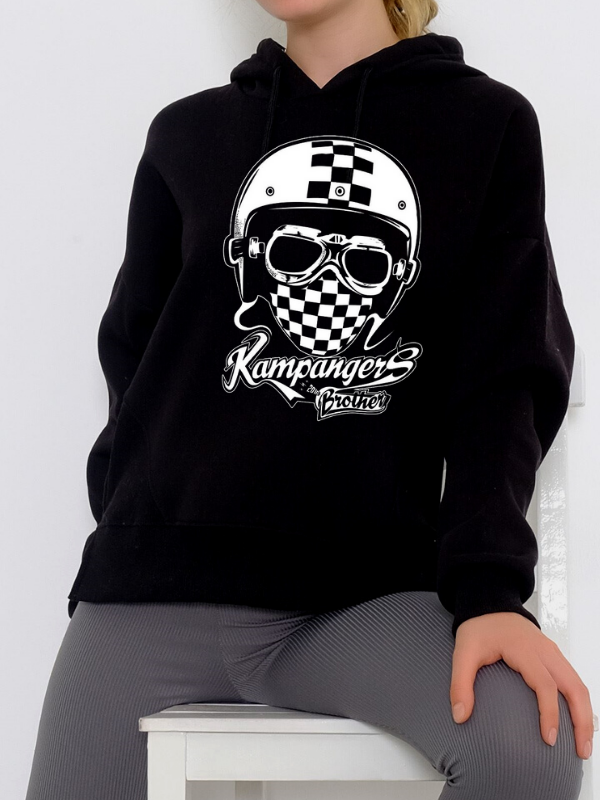 Kampangers Baskılı Kadın Sweatshirt Siyah…