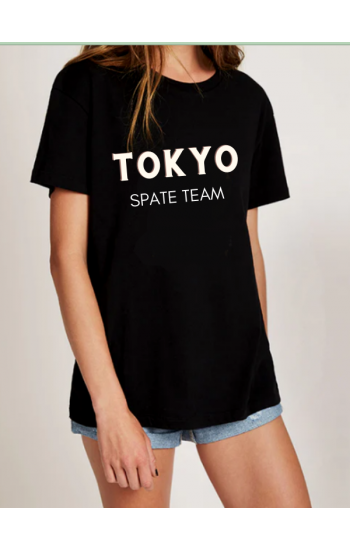 Tokyo Spate Team Baskılı Kadın T-shirt Siyah…