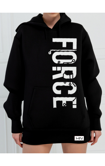 Force Baskılı 3 İplik Kadın Sweatshirt Siyah…